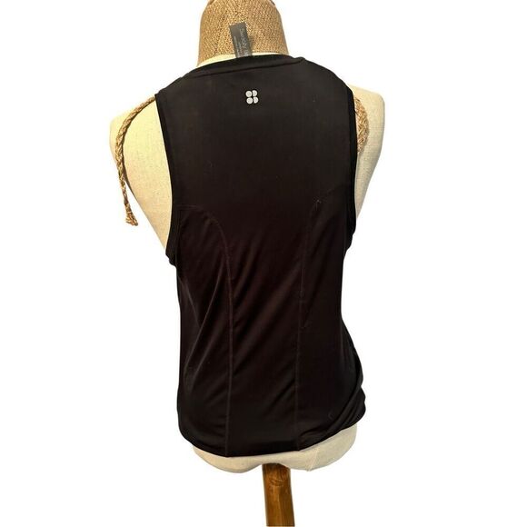 Sweaty Betty women’s muscle tank top black - thin semi sheer -sz Xs - Picture 4 of 7